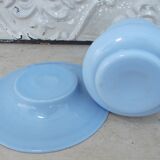 Service à eau de nuit en opaline bleue XIXème