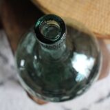 Bubble hammered green glass carboy