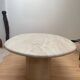 Vintage travertine table, Roche Bobois, France 1970