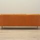 Orange leather sofa, Danish design, 1970s, production: Denmark