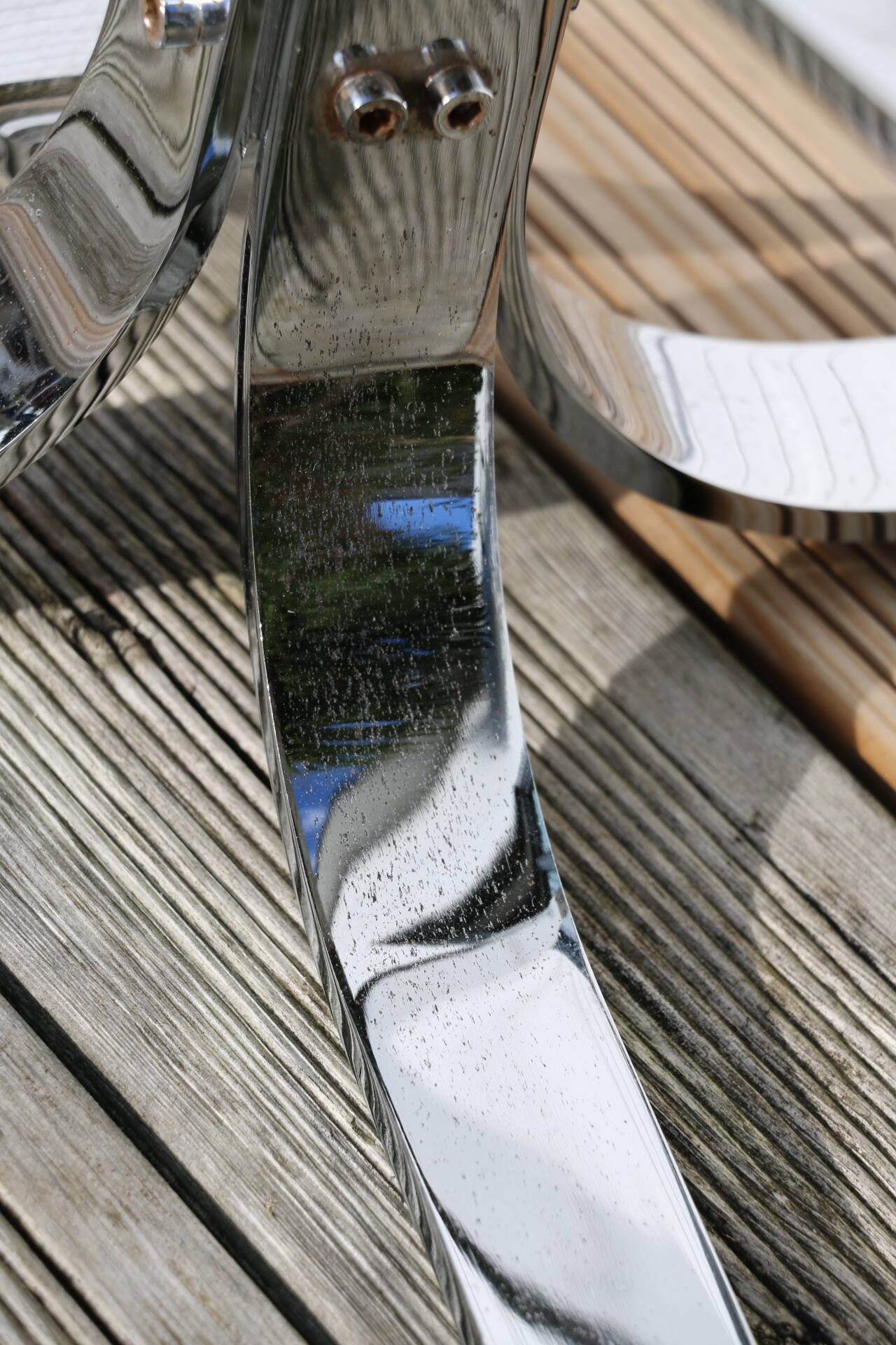 Table basse chrome et verre Dad