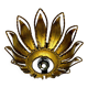Spanish sunburst ceiling light fixture or sconce in gilt iron, circa 1960