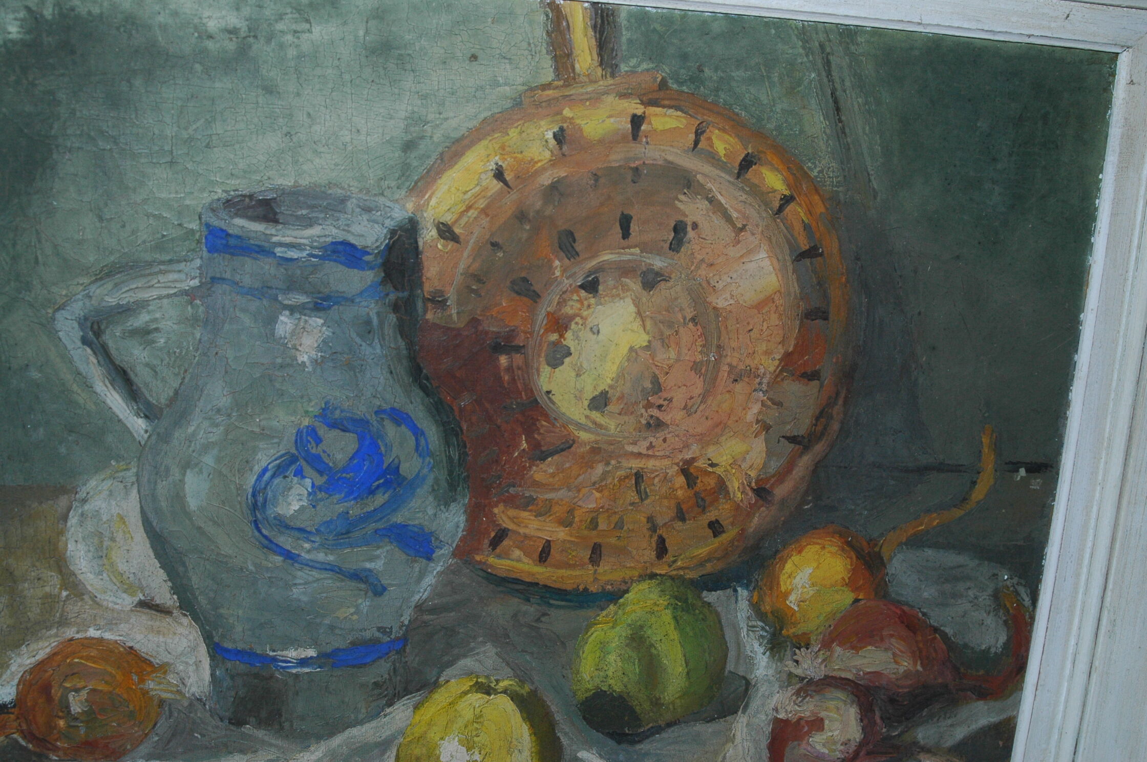 Painting Dead Nature circa 1940 oil on canvas by C Chilot