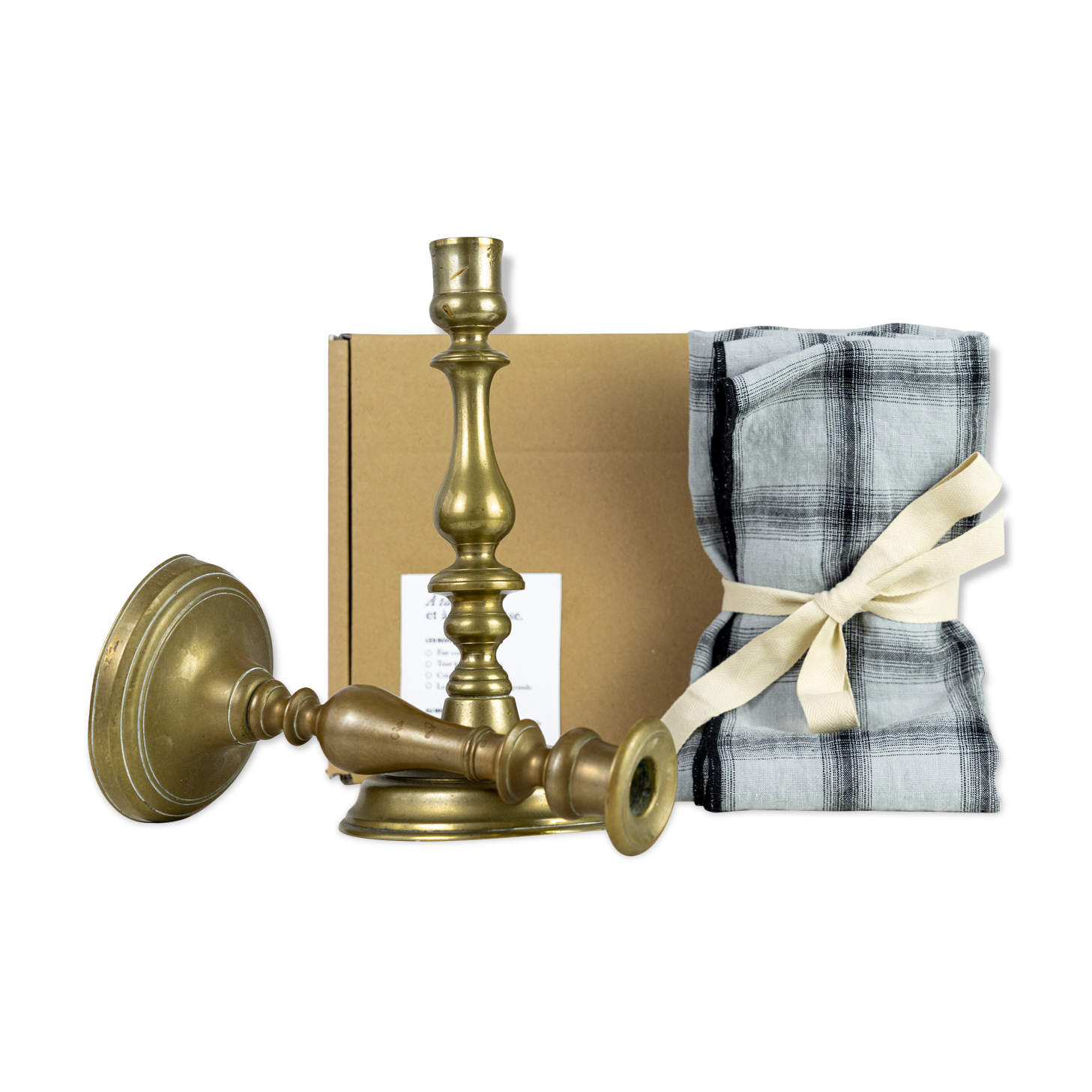 2 candle holders and 2 tea towels — All fire all flame #65