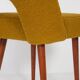 Chaise 'Shell' bouclé jaune ocre, années 1960