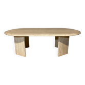 Travertine coffee table