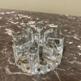 Bougeoir design en verre épais