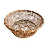 Large XL basket in braided rattan