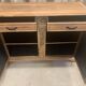 Buffet bois brut Art Déco en noyer massif