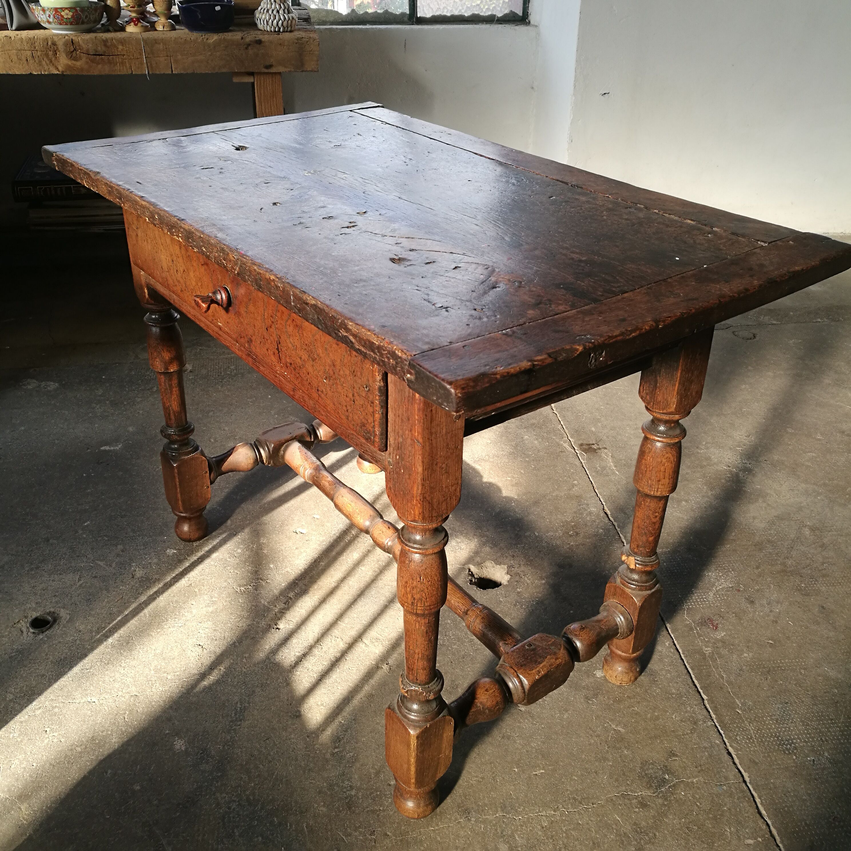 18th century oak farm table