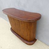 Vintage curved bamboo bar