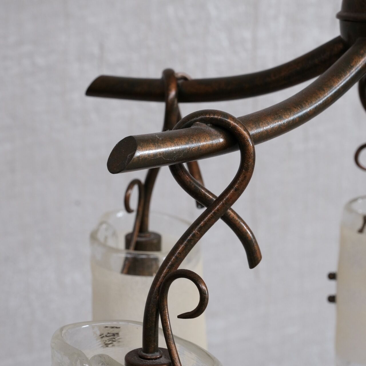 Murano glass mid-century italian chandelier