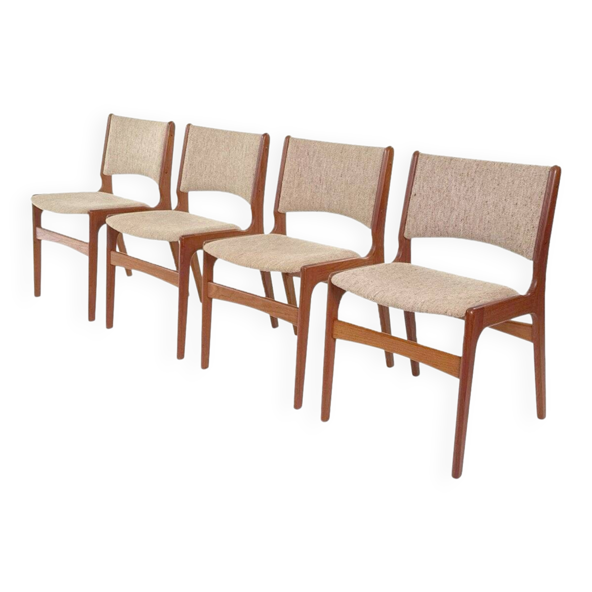 Vintage set of four dining chairs model 89 by Erik Buch for Anderstrup Møbelfabrik