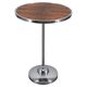 1950s Czechoslovakian walnut & chrome round side table, refurbished