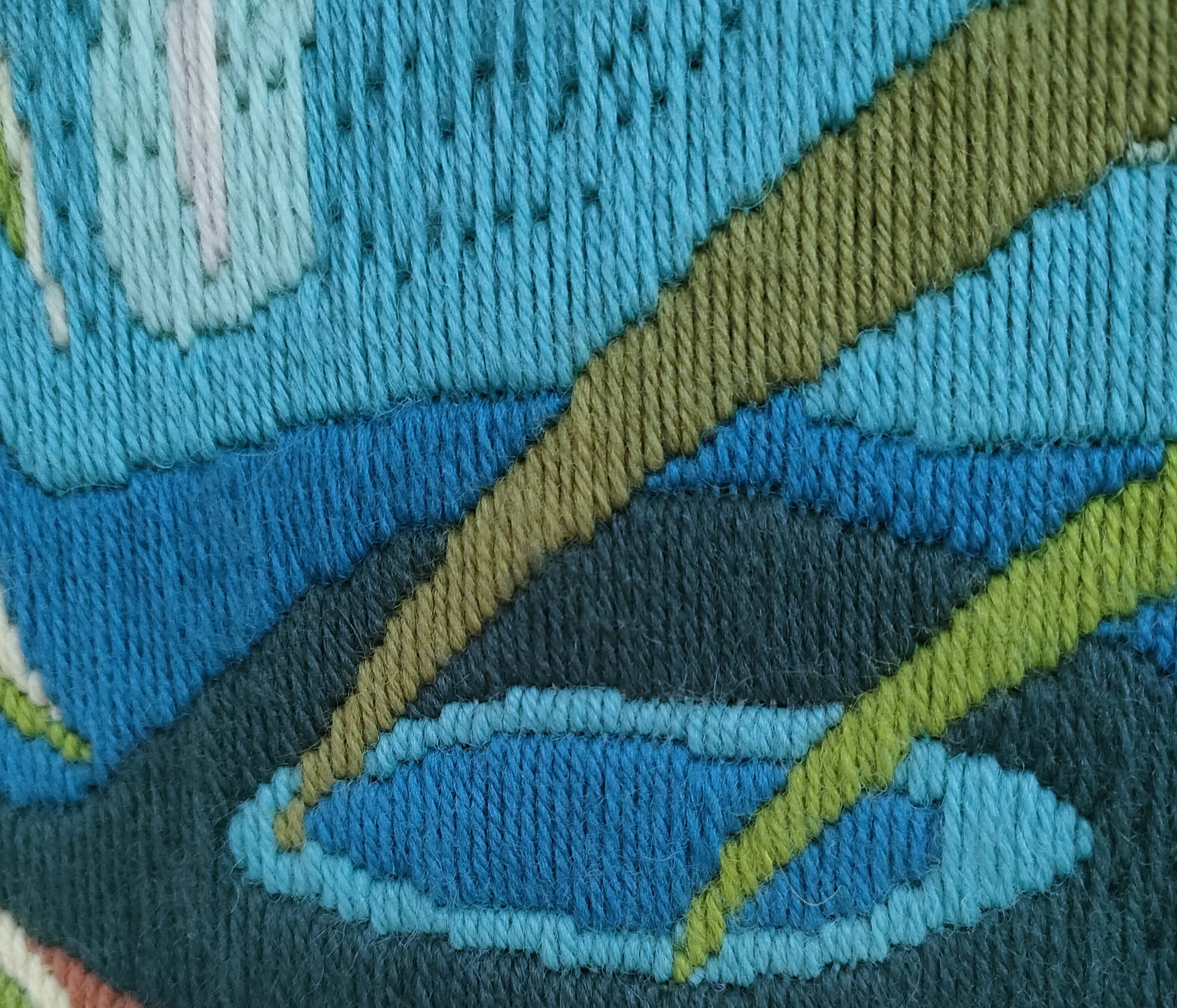 Tapestry with demijohn foliage decor from the 70s