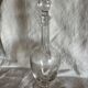 Antique engraved crystal carafe – floral decoration – matching Saint-Louis
