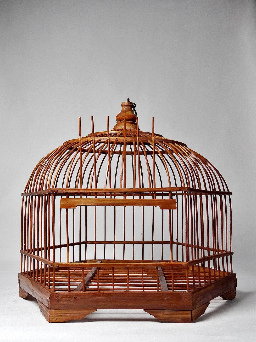 Vintage Chinese Bamboo Decorative Bird Cage