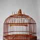 Cage à oiseaux chinoise vintage en bambou