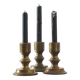 Vintage Norwegian Brass Candlesticks, 1970s, Set of 3