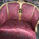 Bench louis XV style in gilded wood carved and upholstered