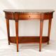 Console half-moon style Directoire/Louis XVI in cherry wood and marble.