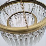 Small icicle tassel chandelier. Not electrified.