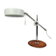 Atelje Lyktan desk lamp in chrome and vintage brown leather, mid-century, Sweden.