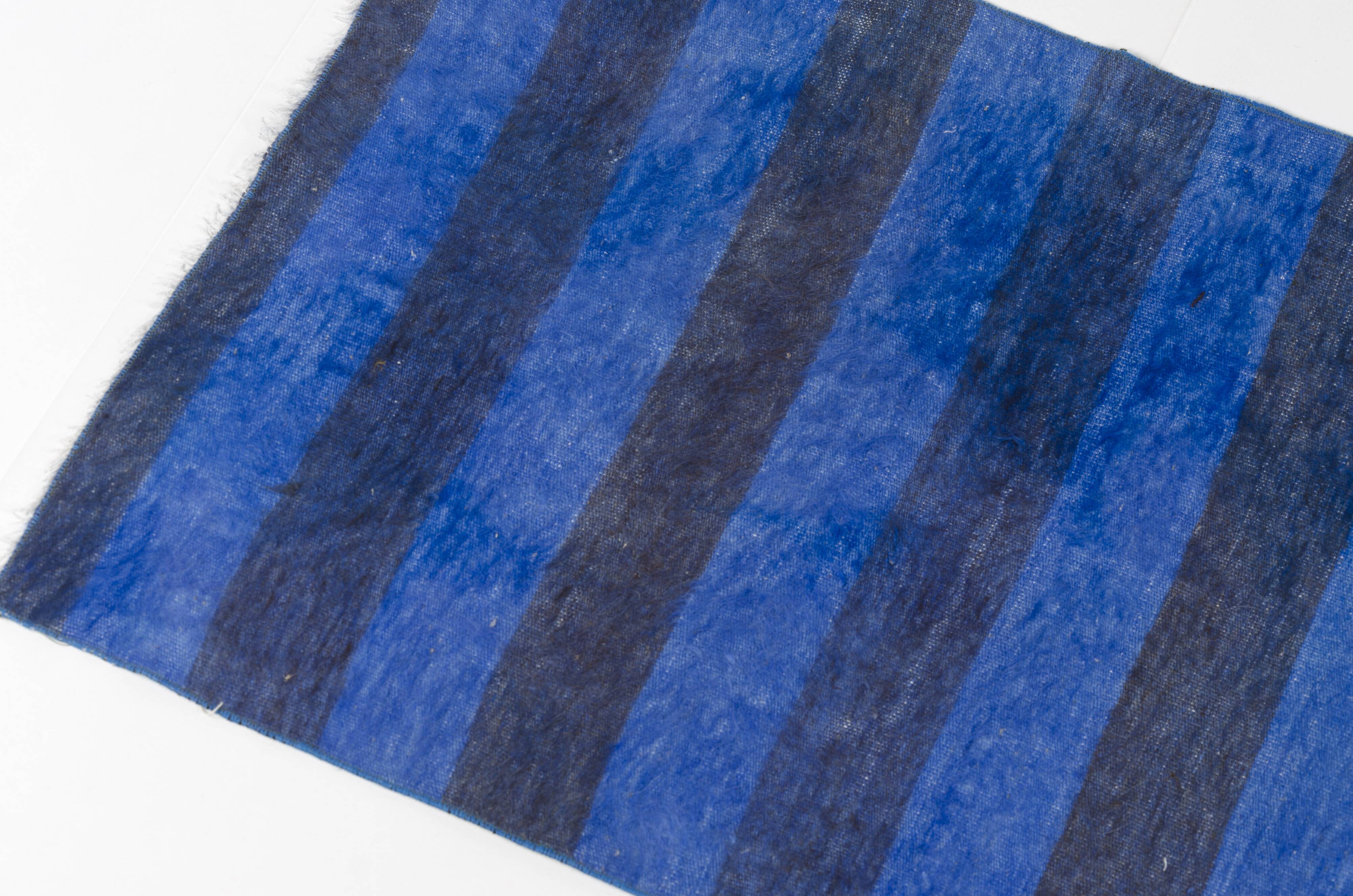 Blue Vintage Stripe Kilim Rug