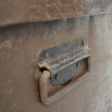 Coffre ancien tôle et bois