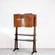 Midcentury Italian Freestanding Modular Bookshelf In Teak And Brass