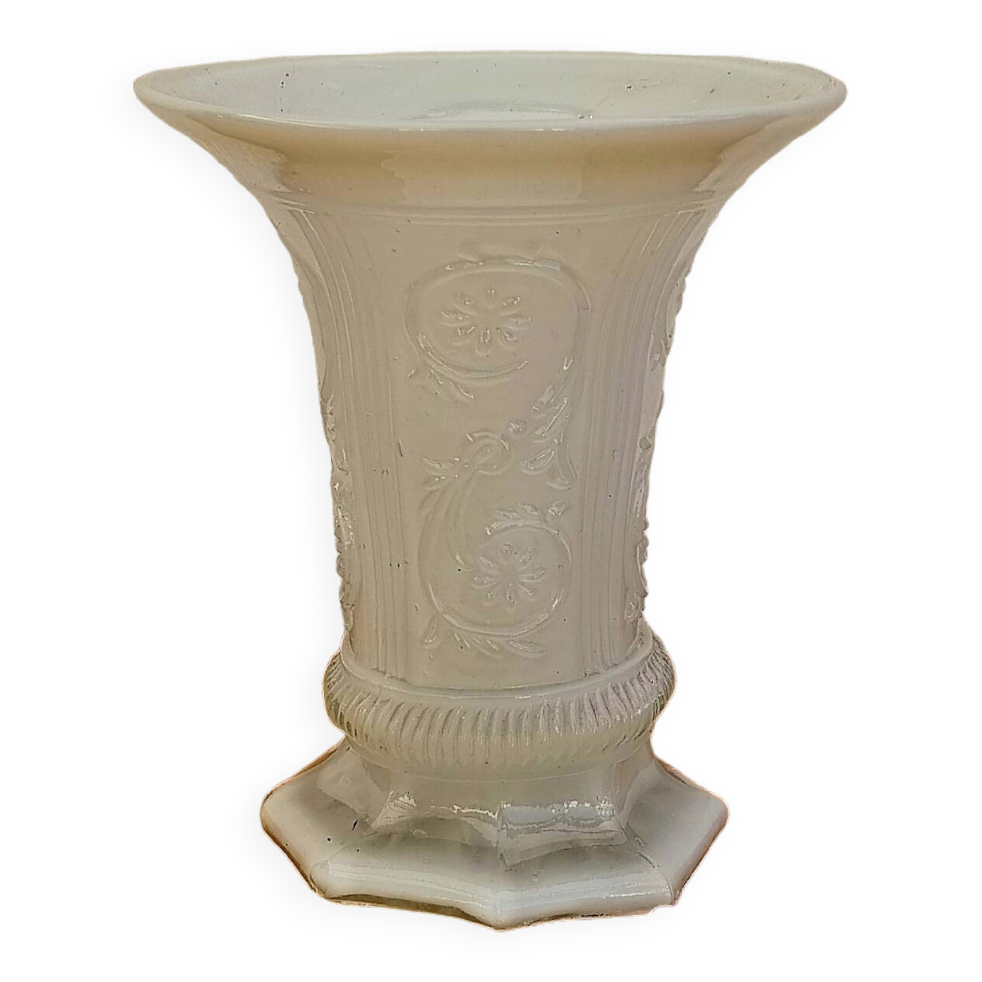 Vintage white opaline vase