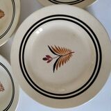 Ensemble assiettes Gien modèle Odile vintage
