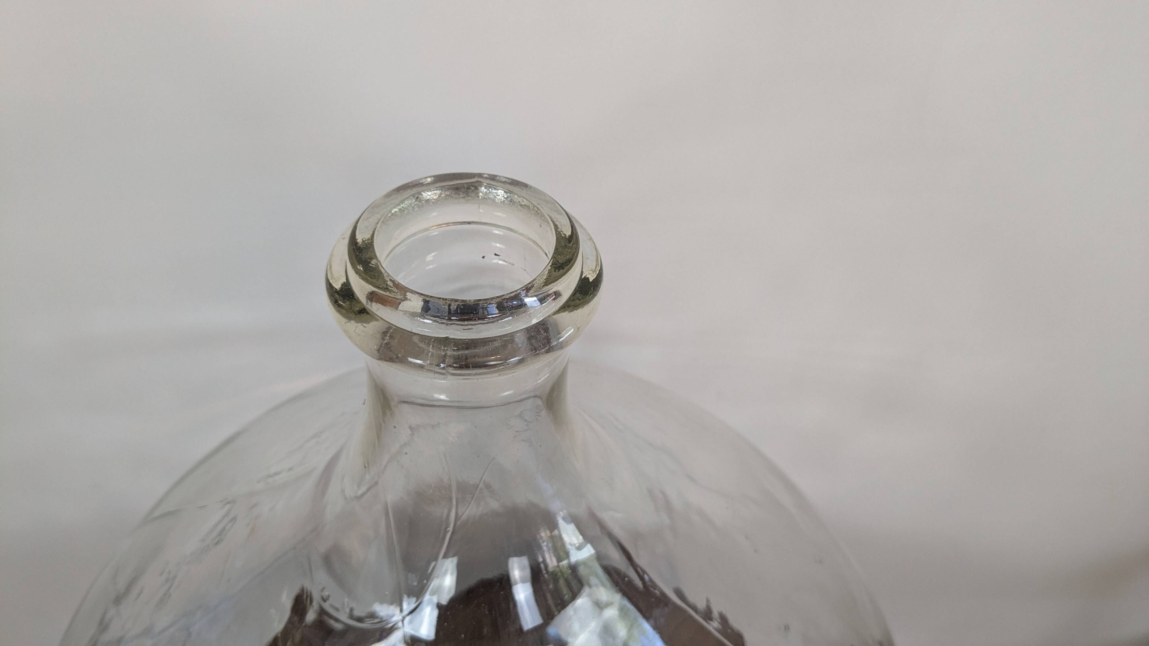 Antique transparent 60L jar, country spirit.