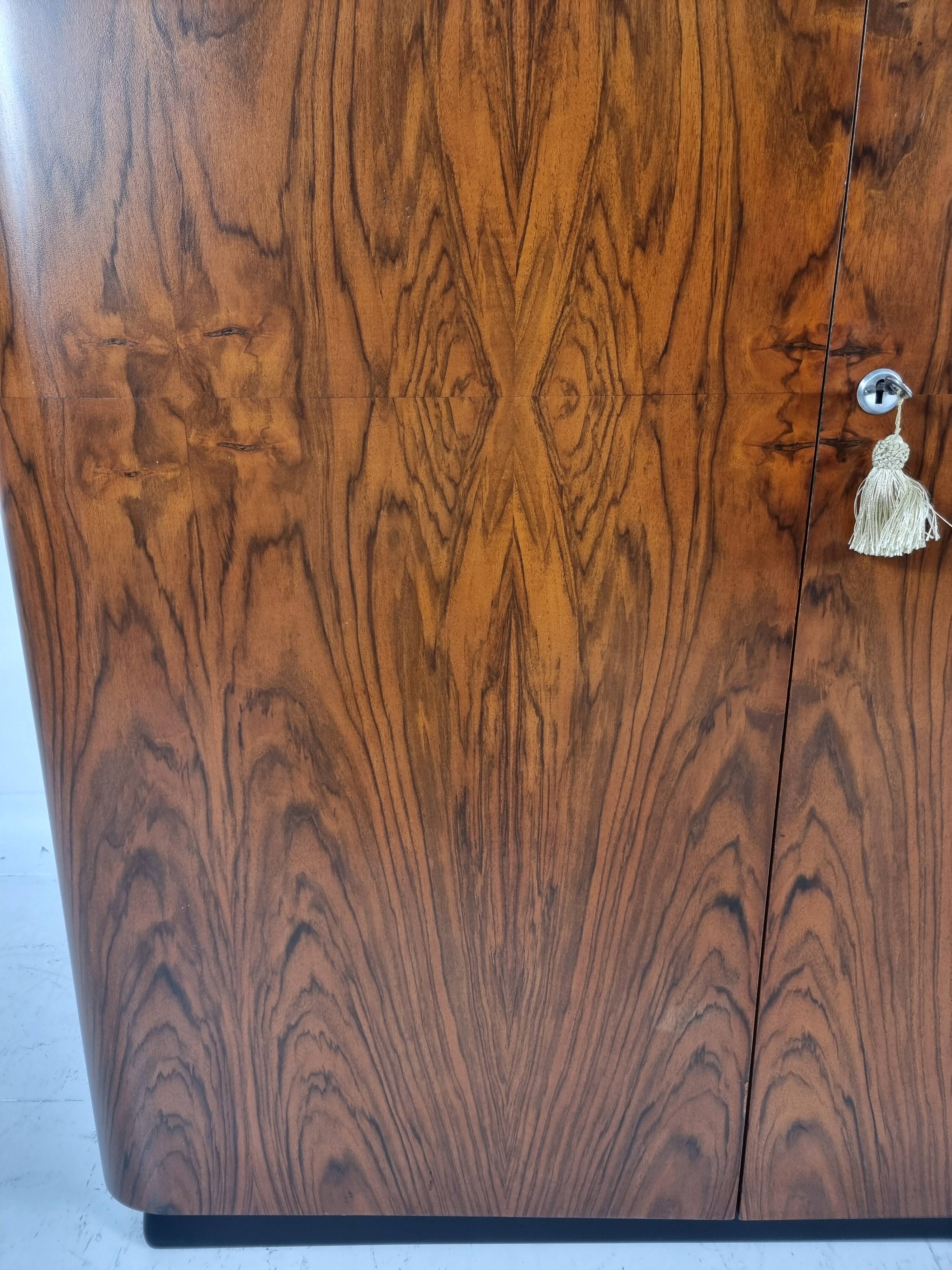 Wardrobe in Walnut by Jindřich Halabala for Up Zavody, 1950s