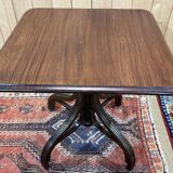 Mahogany and beech bistro table, made in the 1950s