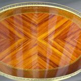 Pair of Bedside Tables / Salon in Marquetry Transition Style Louis XV/Louis XVI