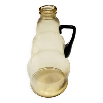 Pichet / vase en verre de Murano de couleur paille attribué à Vittorio Zecchin, Italie