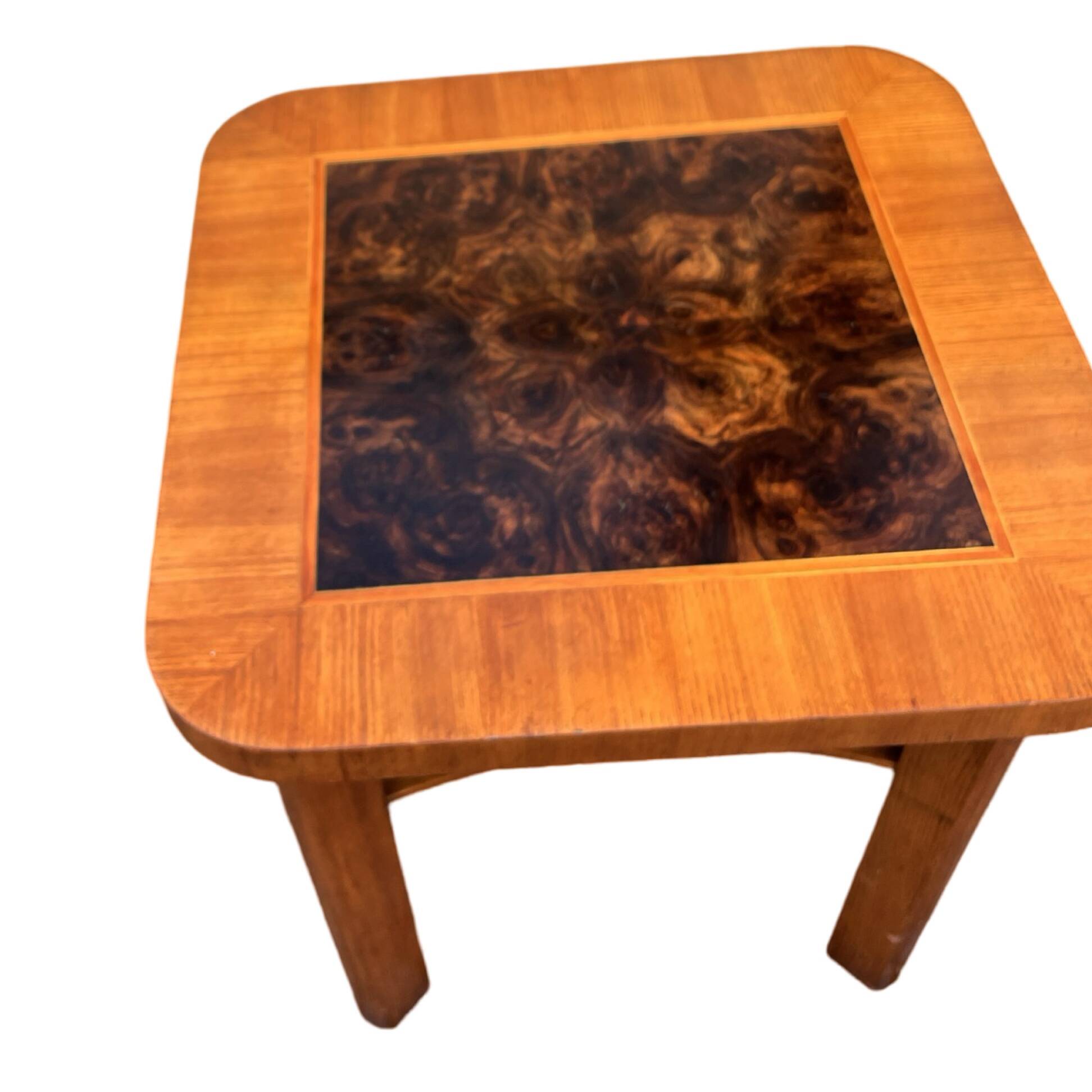 Table basse carrée art déco, Allemagne années 1950.