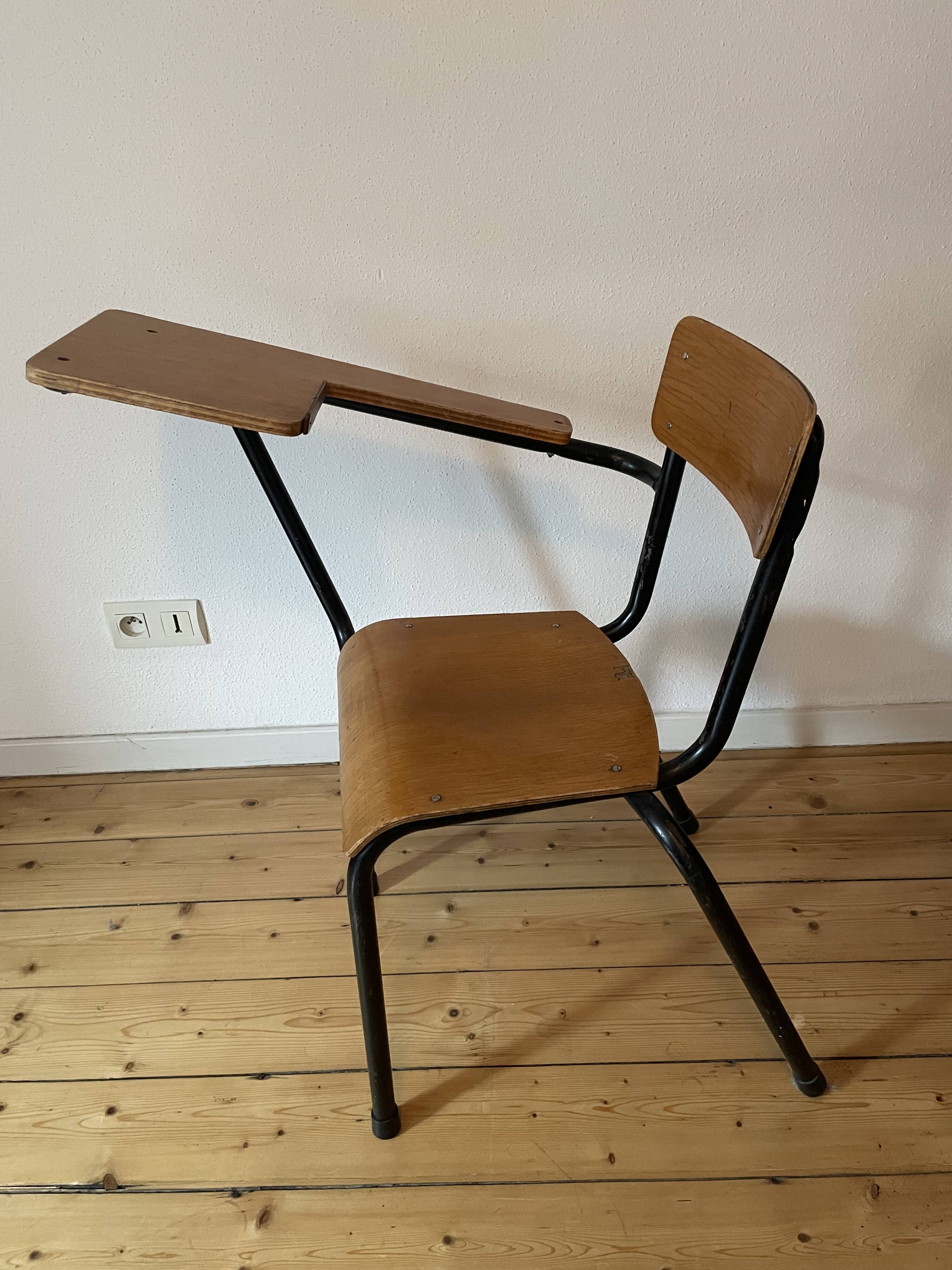 Vintage school chair with desk