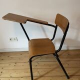 Vintage school chair with desk