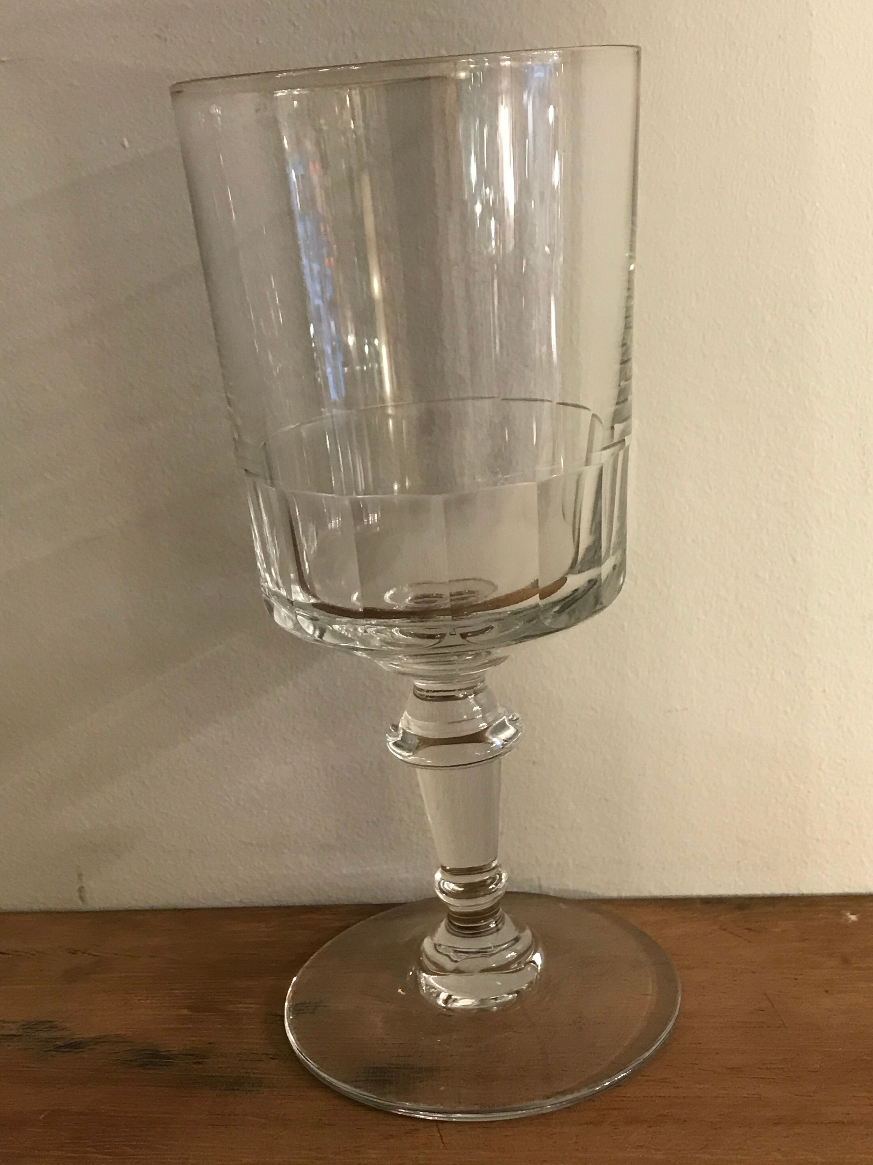 12 old and blown glass walking glasses