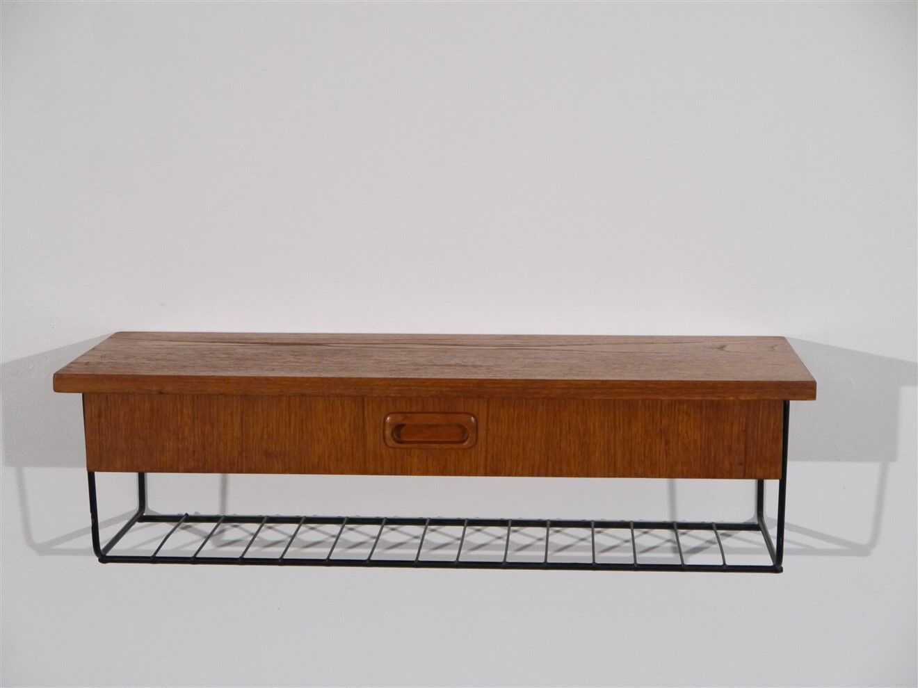 Scandinavian teak hanging bedside 1960