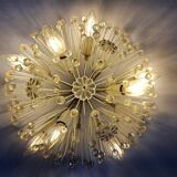 Important flush mount lamp from the middle of the last century Emil Stejnar for Rupert Nikoll. Austria, 1960s