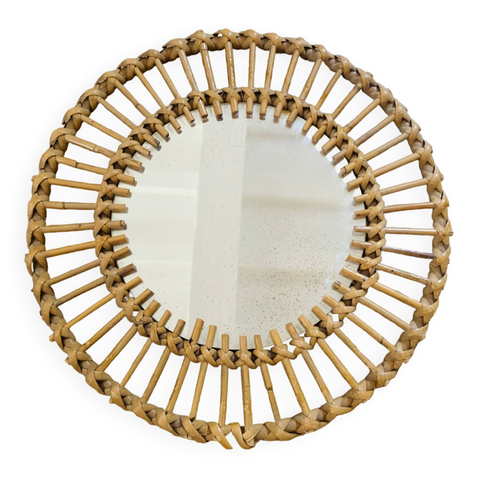 Rattan mirror