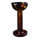 Amber blown glass candlestick – Art Deco style – 24.5 cm