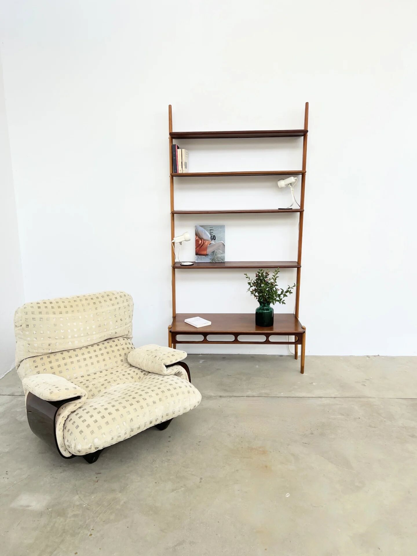 Wall system William Watting for Scanflex in teak and beech — 1960