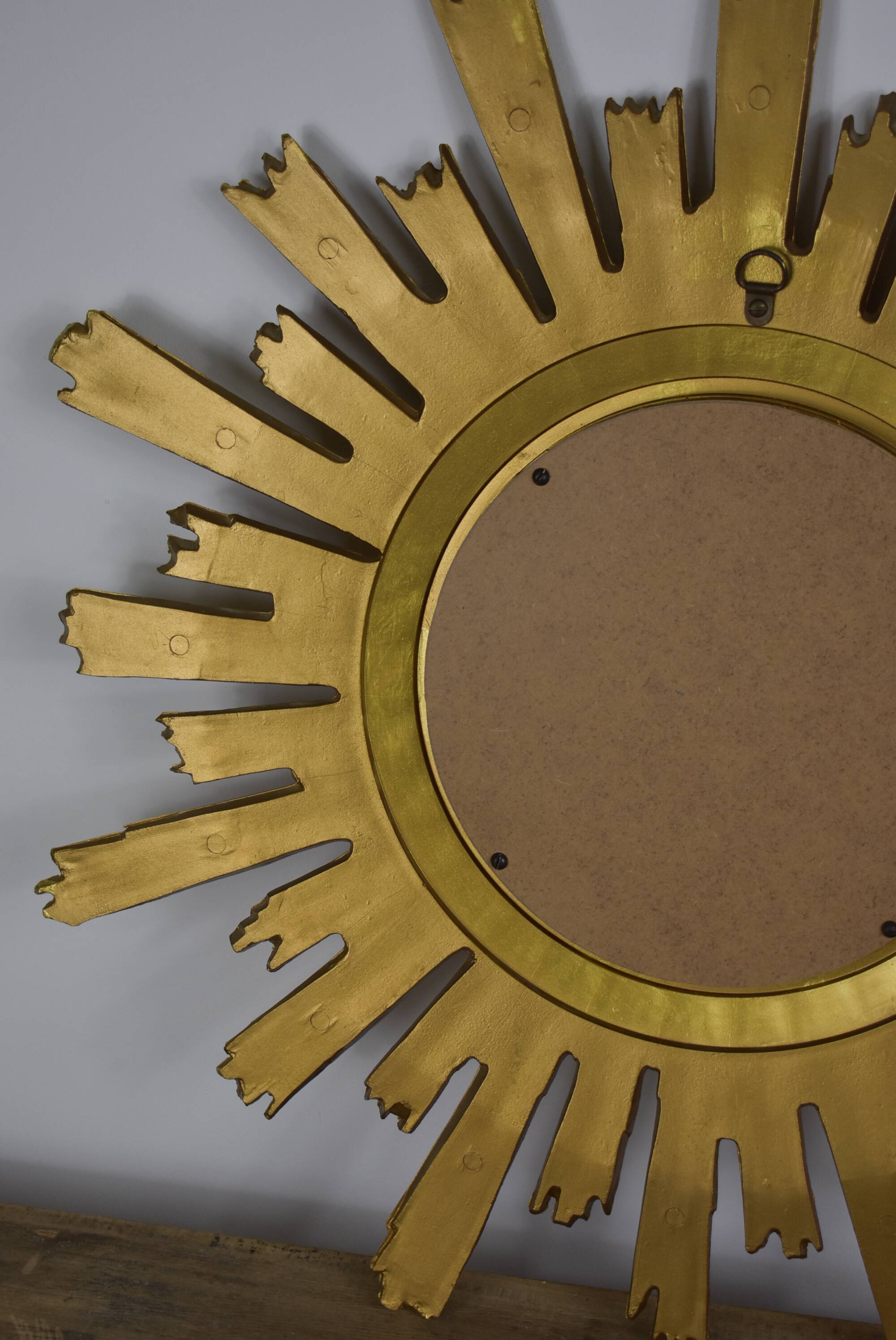 Vintage golden sun mirror 58cm