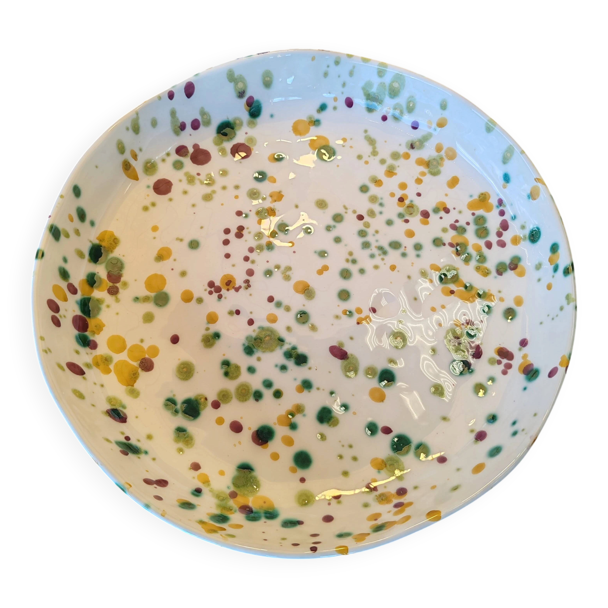Deep plate - khaki terrazzo