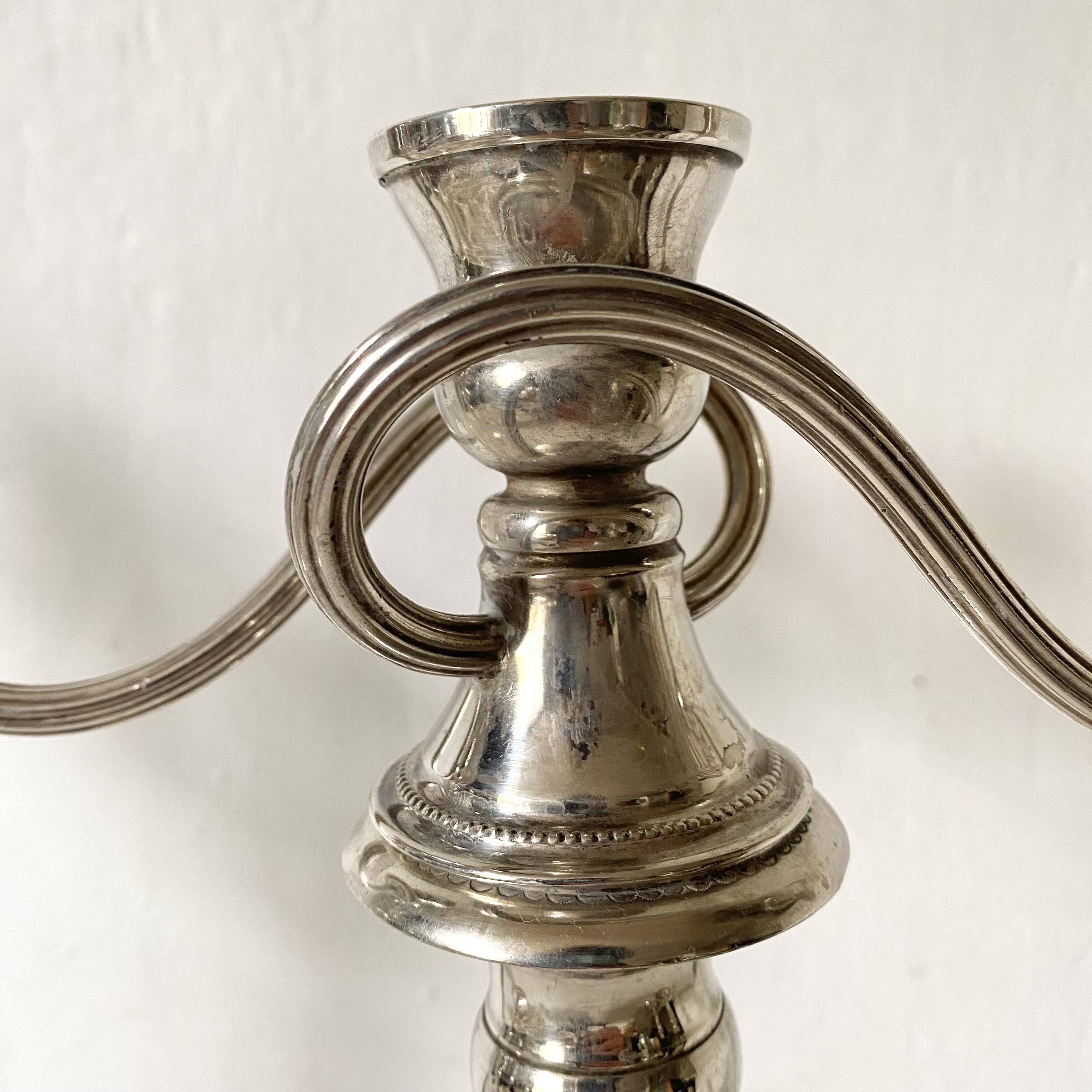 Paire de chandeliers et bougeoirs modulables style anglais