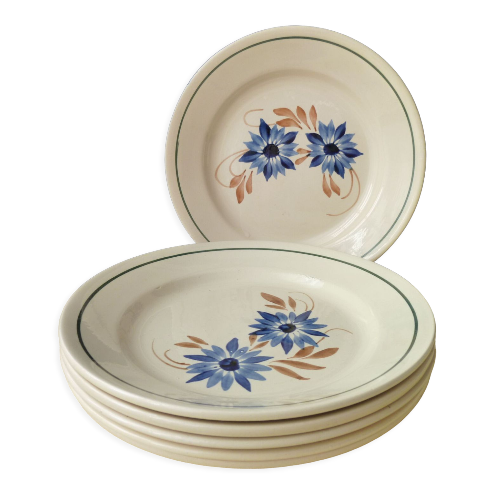 Set of 6 dessert plates HBCM Queen Model